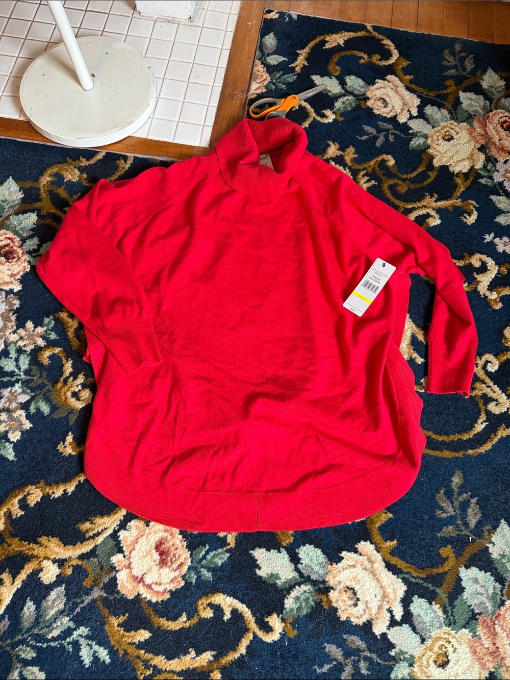 Multiples Bright Red Turtleneck Sweater-NWT. Retail 69